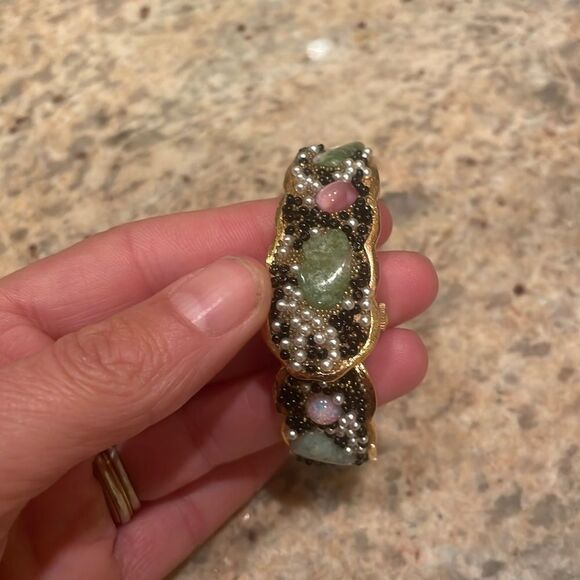 Jewelry - Rare Vintage Gorgoeus Norman De Luxe Swiss made peekaboo watch with jewels.